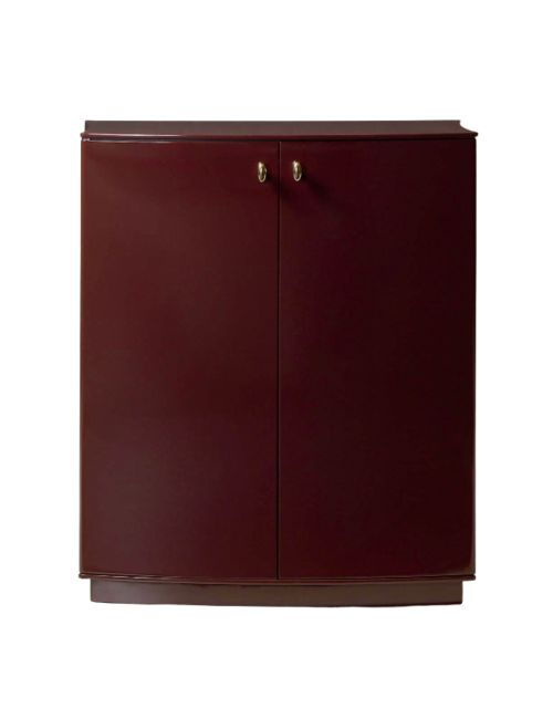 Isobel Burgundy Lacquered Entryway Cabinet
