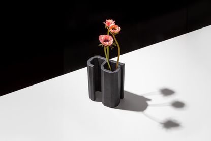 Yota Fonts objects: vase in form of letter a, holding flowers