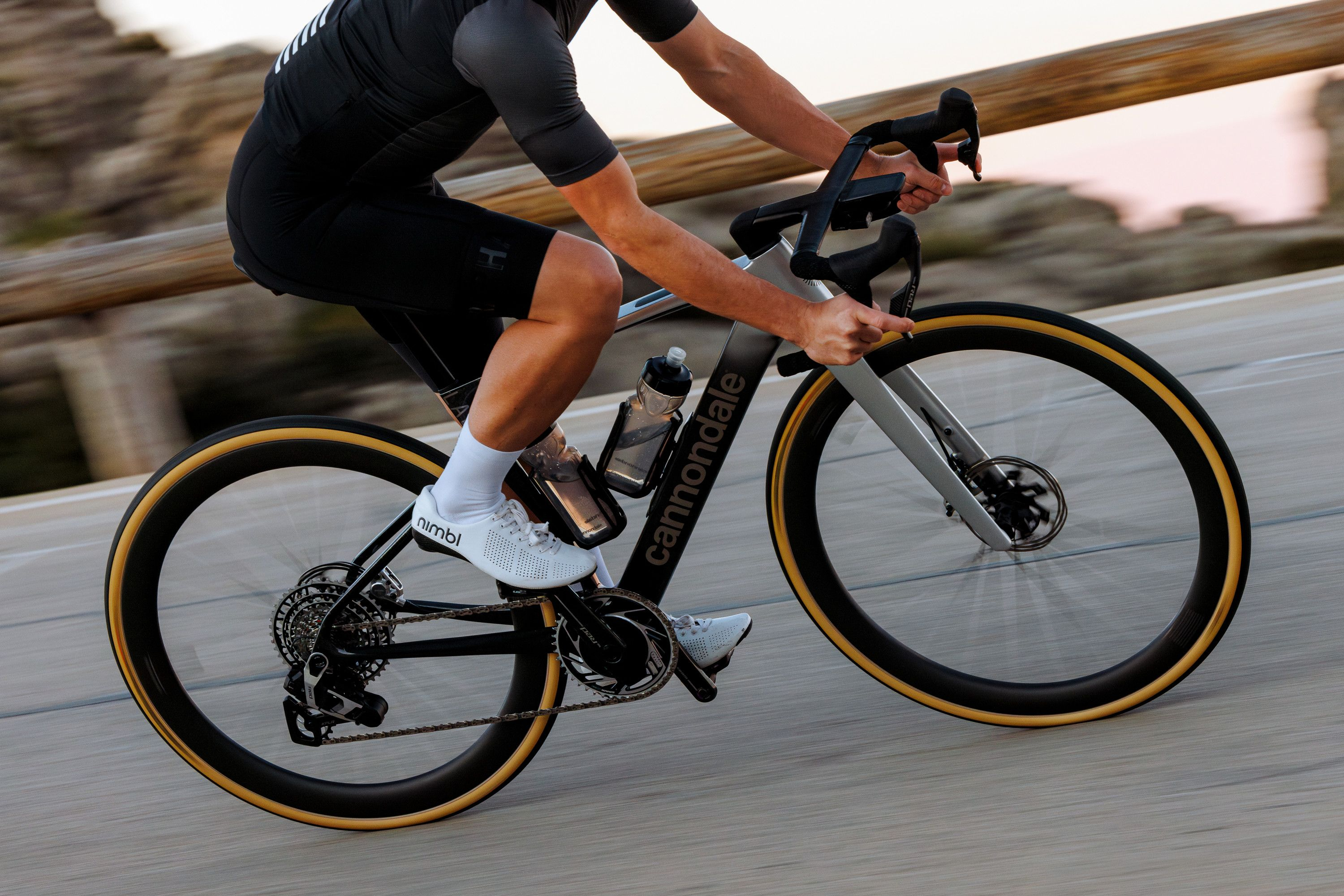 A Cannondale Synapse being ridden in Mallorca