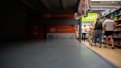 Photo of empty shelves