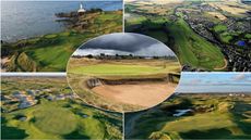 Five golf courses in a montage