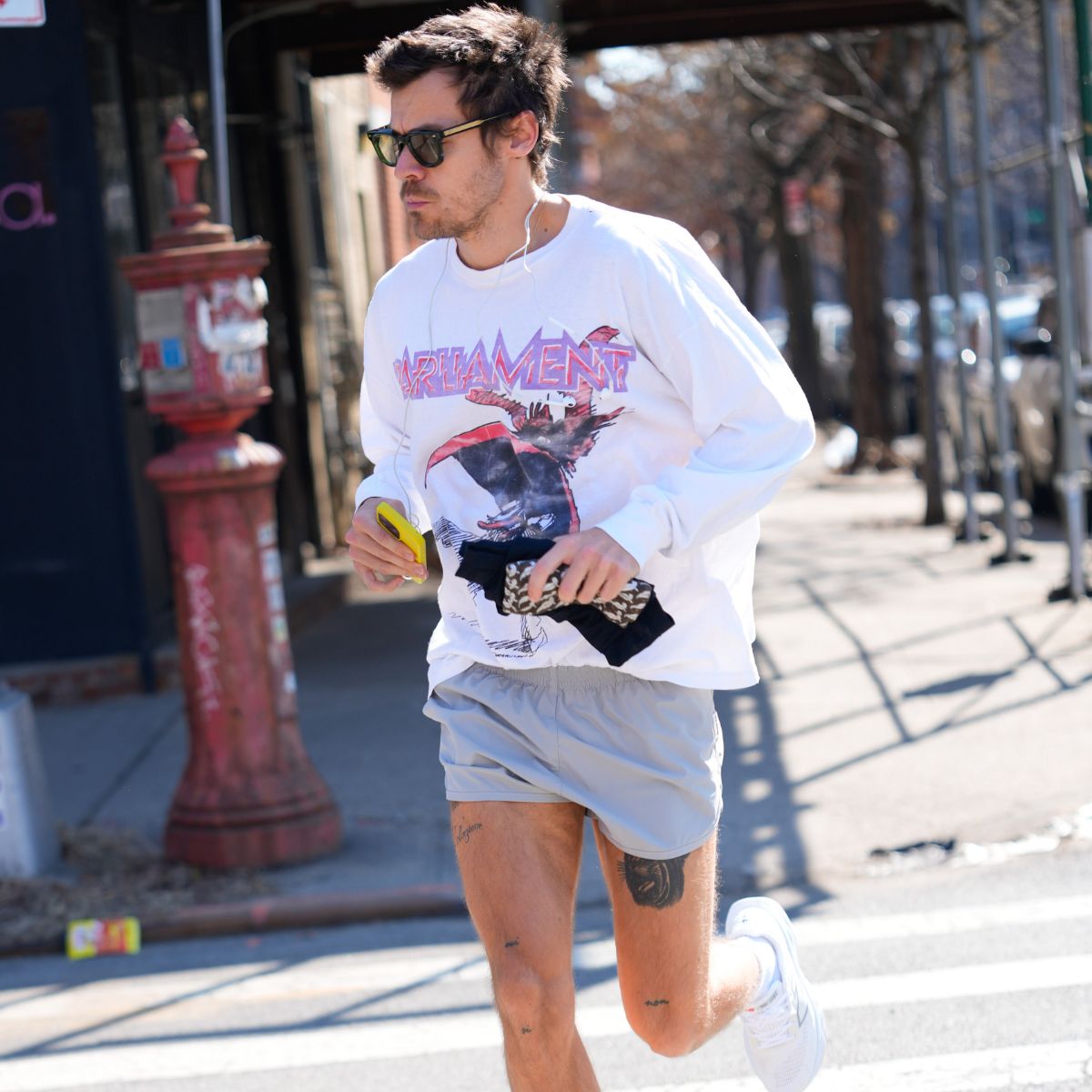 harry styles running in new york 