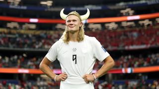Erling Haaland #9 of Norway celebrates after the 2-1 win during the FIFA World Cup 2026 Round Of 32 match between Cote d'Ivoire and Norway