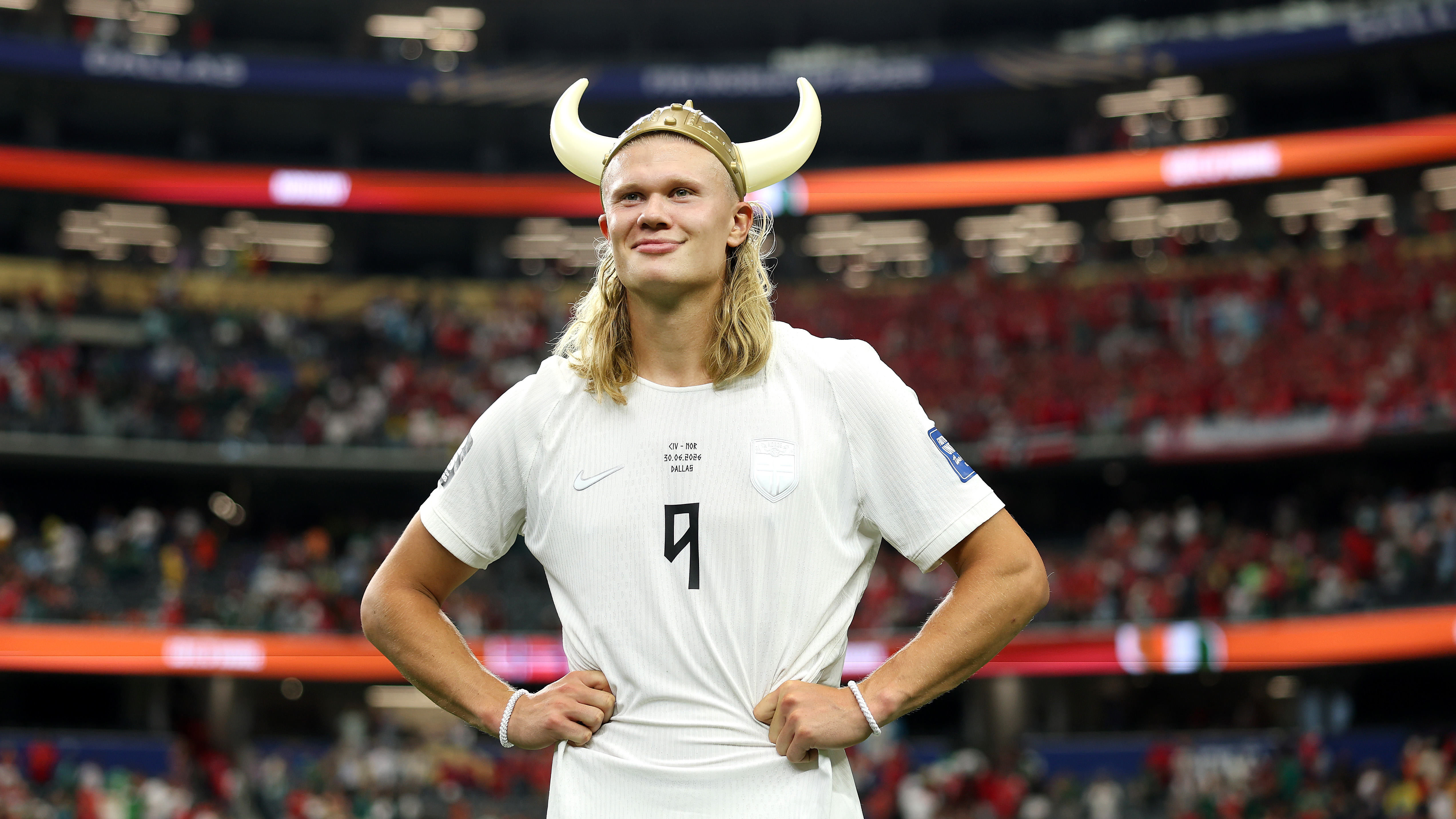 Erling Haaland #9 of Norway celebrates after the 2-1 win during the FIFA World Cup 2026 Round Of 32 match between Cote d'Ivoire and Norway