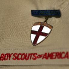 Boy Scouts of America badge on shirt
