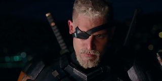 Joe Manganiello wearing eyepatch as Deathstroke