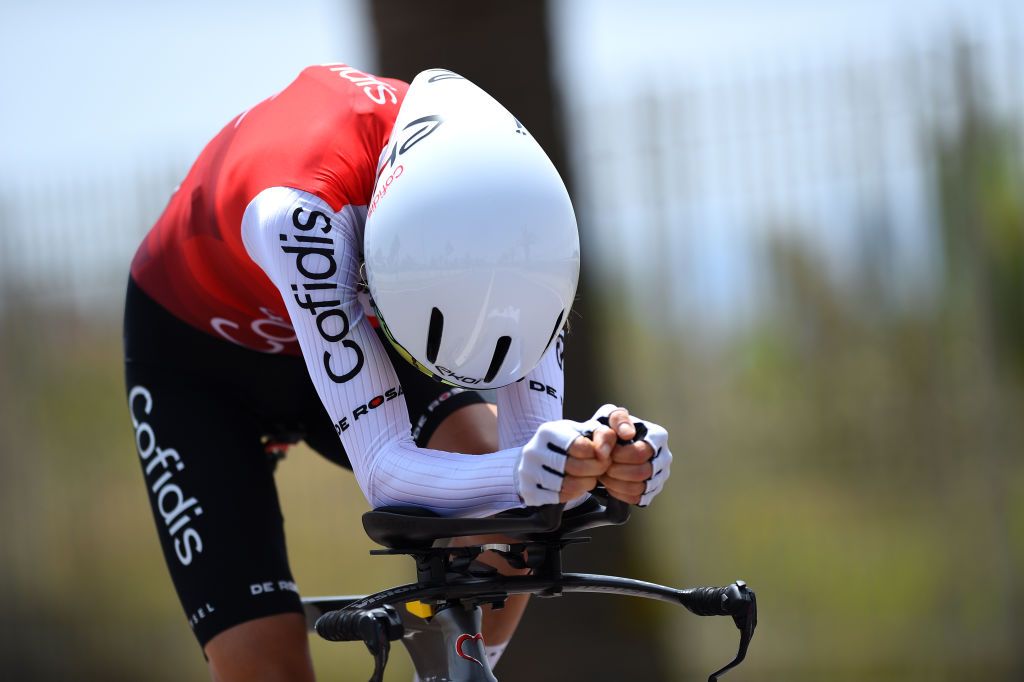 CAGLIARI ITALY JUNE 30 Clara Koppenburg of Germany and Cofidis Fminin Team sprints during the 33rd Giro dItalia Donne 2022 Stage 1 a 47km individual time trial stage from Cagliari to Cagliari ITT GiroDonne UCIWWT on June 30 2022 in Cagliari Italy Photo by Dario BelingheriGetty Images
