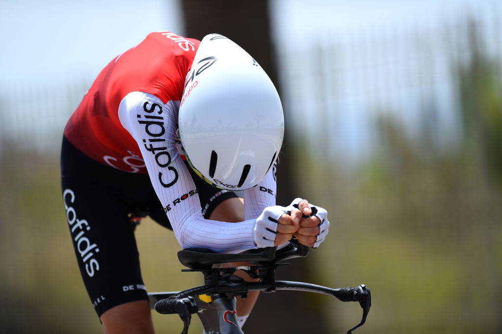 CAGLIARI ITALY  JUNE 30 Clara Koppenburg of Germany and Cofidis Fminin Team sprints during the 33rd Giro dItalia Donne 2022  Stage 1 a 47km individual time trial stage from Cagliari to Cagliari  ITT  GiroDonne  UCIWWT  on June 30 2022 in Cagliari Italy Photo by Dario BelingheriGetty Images