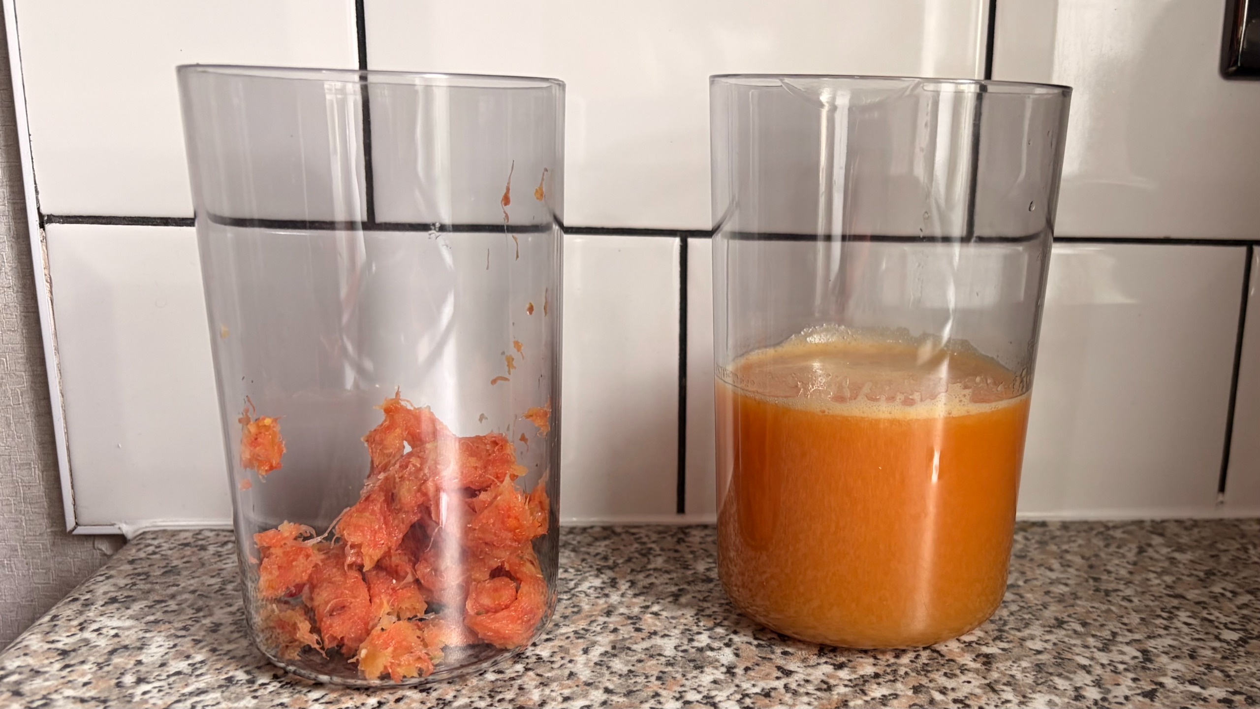 orange juice made using the Canoly C16 Cold Press Juicer