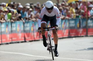 Fabian Cancellara rides to third place Saturday in Utrecht.