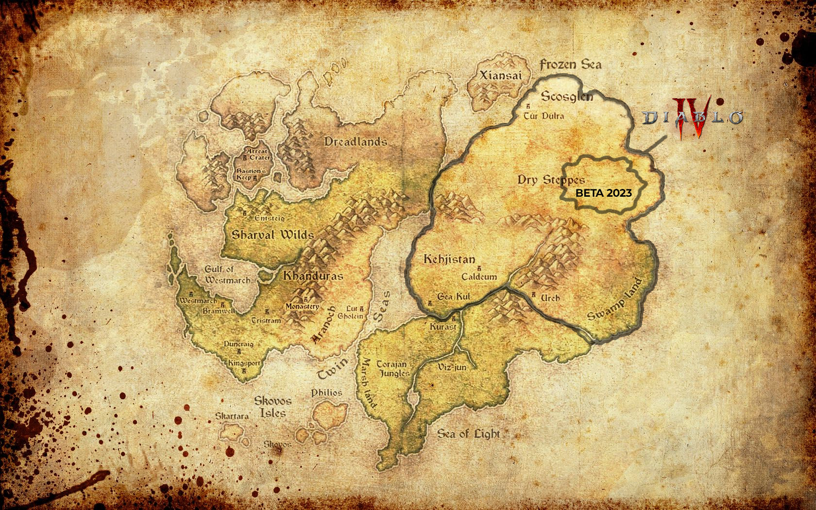 Diablo 4 beta mapa