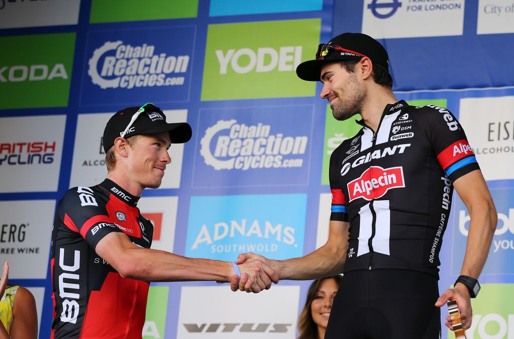 Rohan Dennis (BMC) and Tom Dumoulin (Giant-Alpecin)