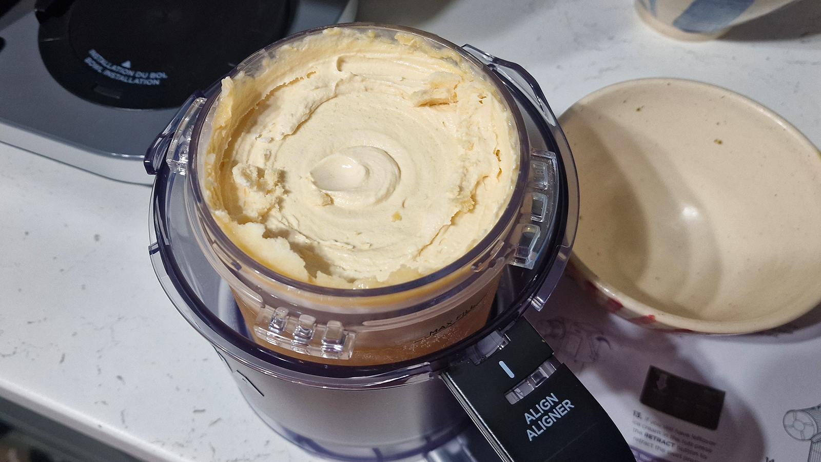 Ninja Swirl by Creami making protein vanilla ice cream