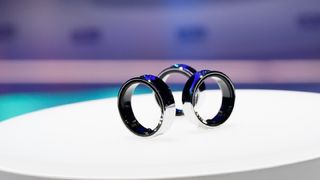 A trio of Samsung Galaxy Rings