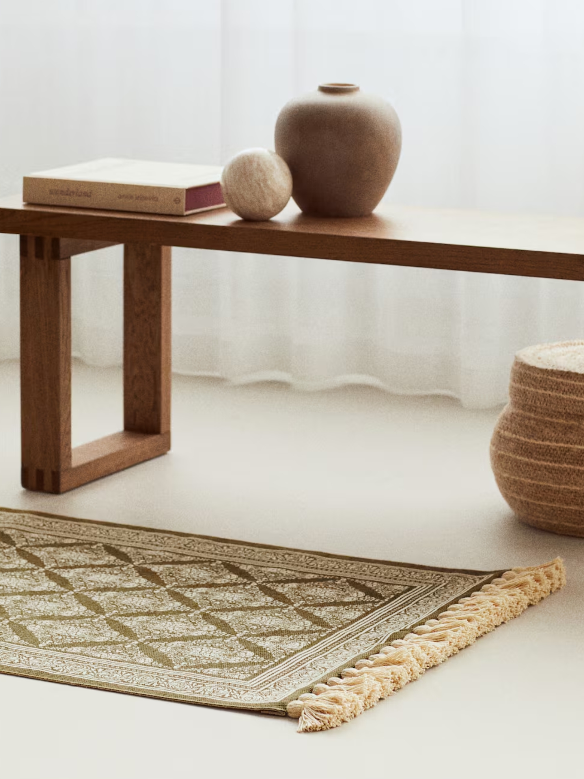 H&M, Fringed Patterned Rug