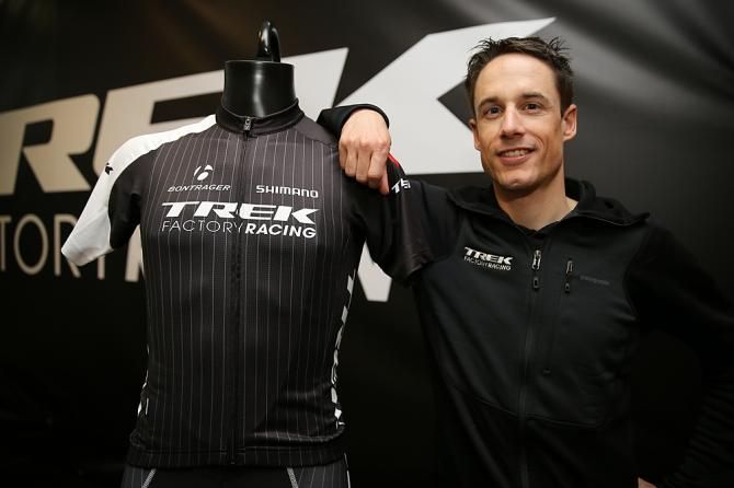 Kristof Vandewalle poses with the Trek kit