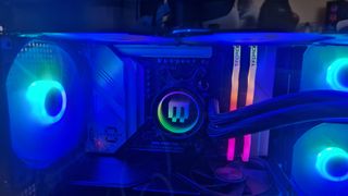 Maingear Zero Ruby's AIO cooler and RAM