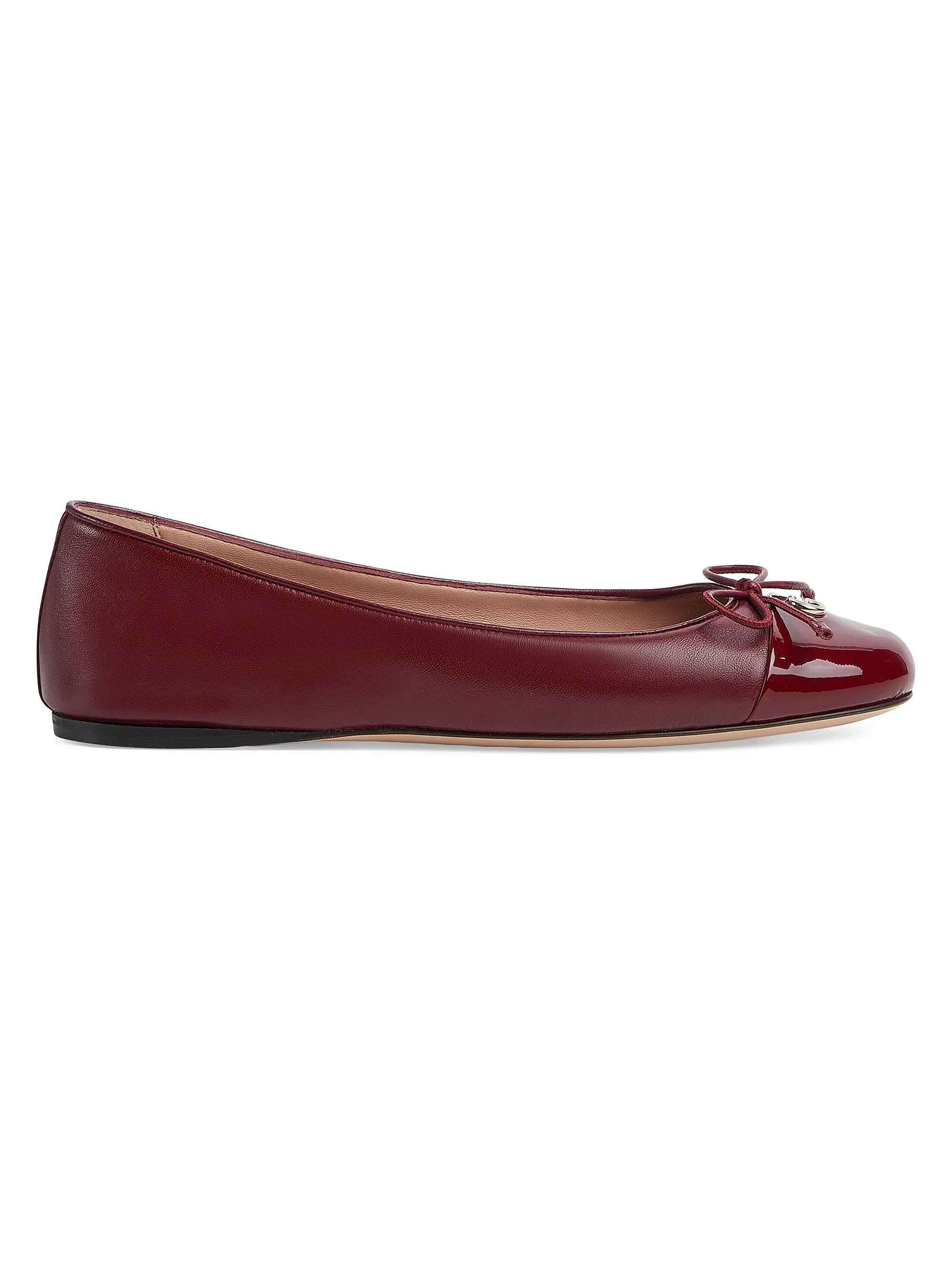 Gg Leather Ballet Flats