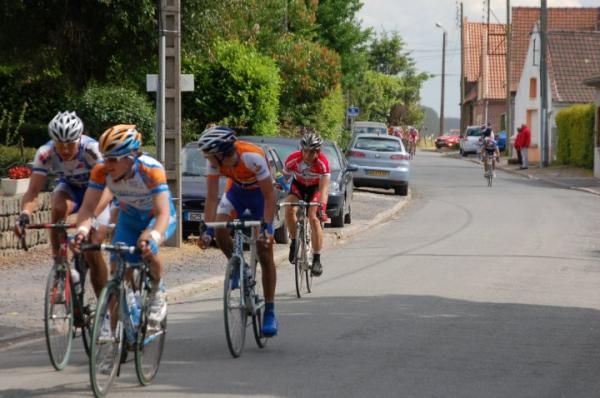A group of riders out on course