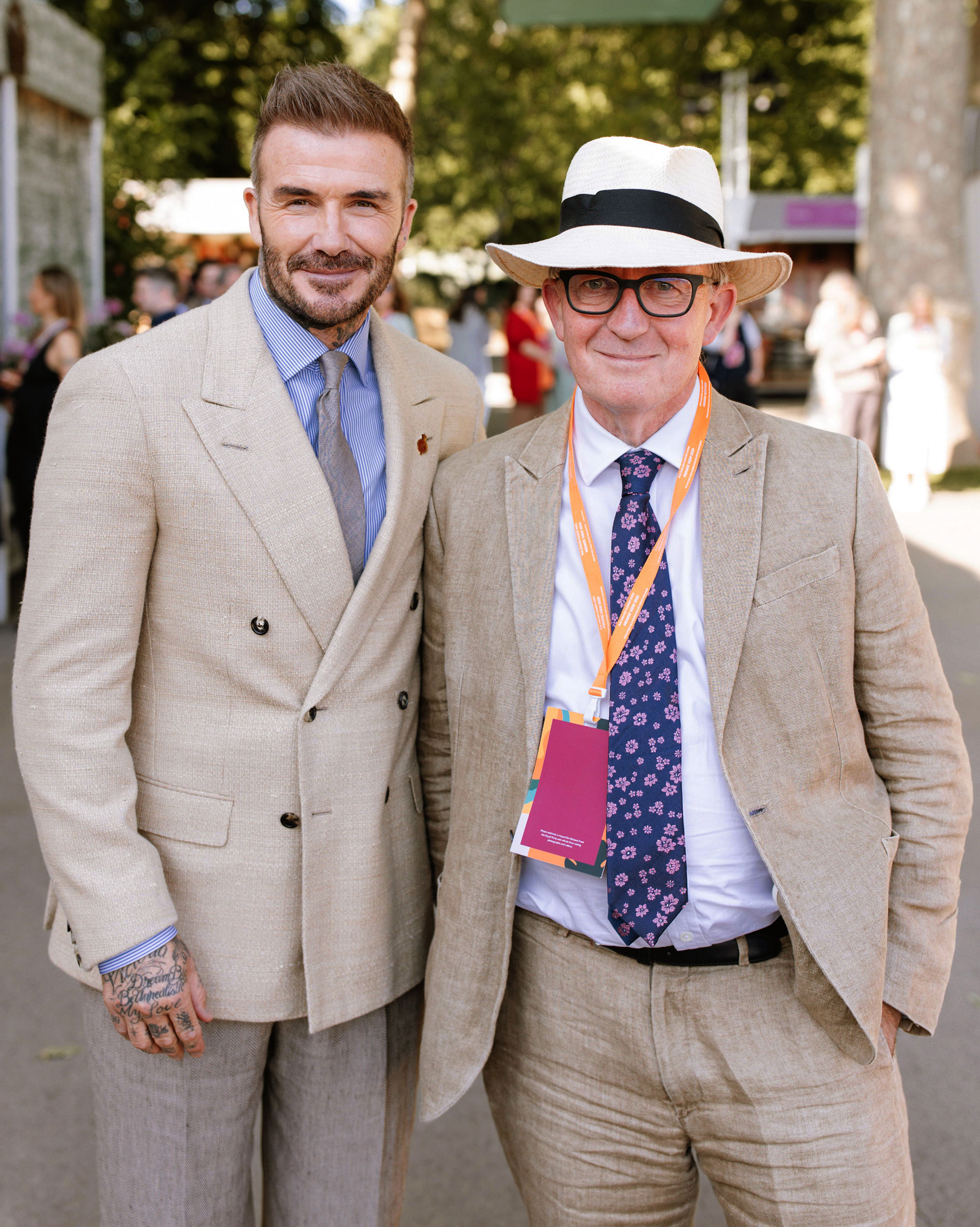 David Beckham and Mark Hedges