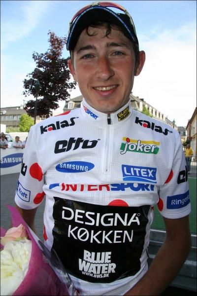 A smiling Sergey Firsanov after stage four.