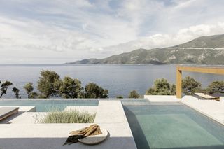 View from swimming pool deck at Villa Apollon
