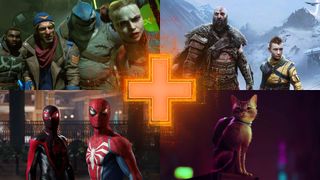 From top left - Suicide Squad: Kill the Justice League, God of War: Ragnarok, Stray, and Spider-Man 2