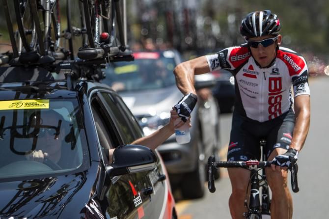 Jason McCartney (Bissell) heads back to the car for some bottles.