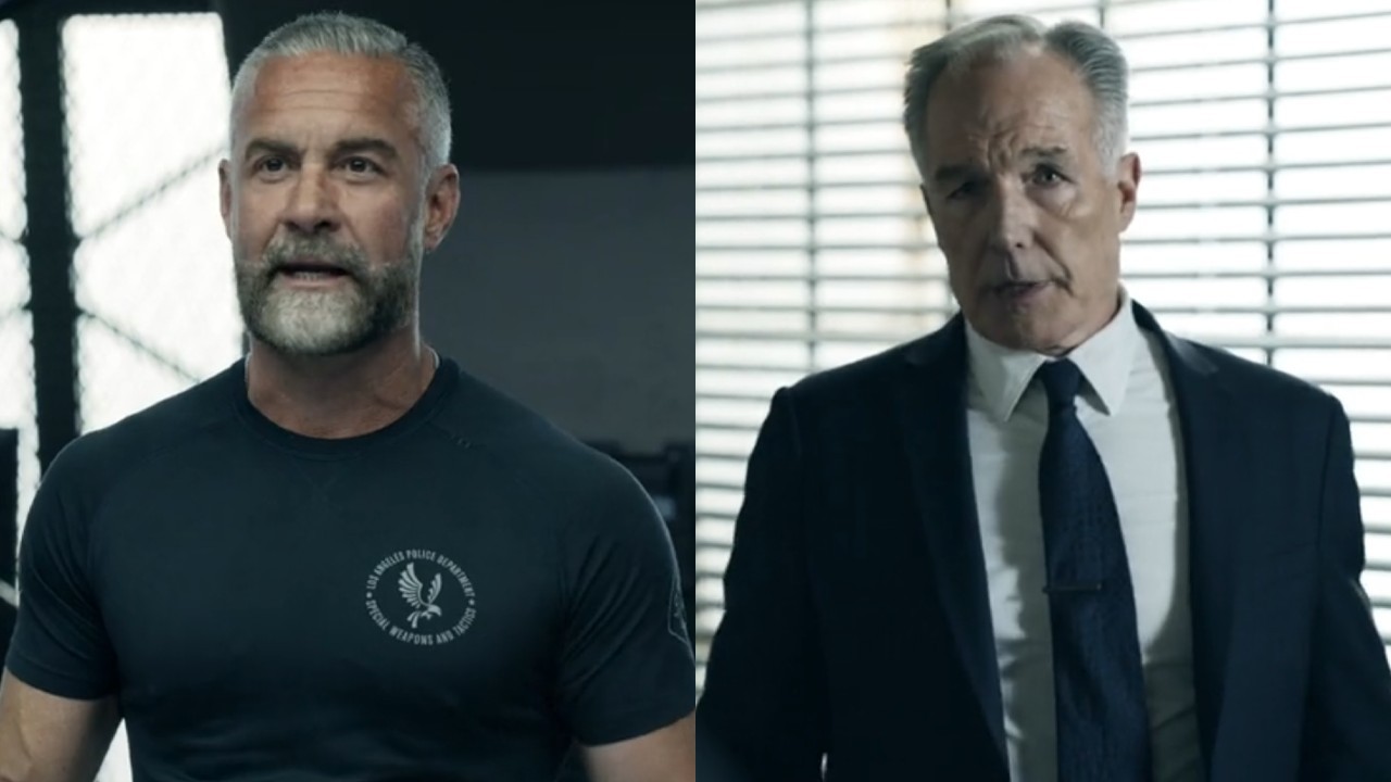 Jay Harrington and Patrick St. Esprit in the series finale of S.W.A.T.