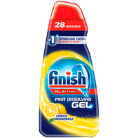 Finish Dishwasher Fast Dissolving Gel All in 1 Max Lemon, 700 ml, Pack of 5 (Total 140 washes):  was £30,  now £20 at Amazon