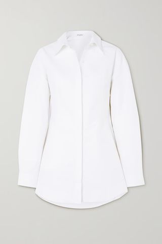 Alaia Archetypes Cotton-Poplin Mini Shirt Dress