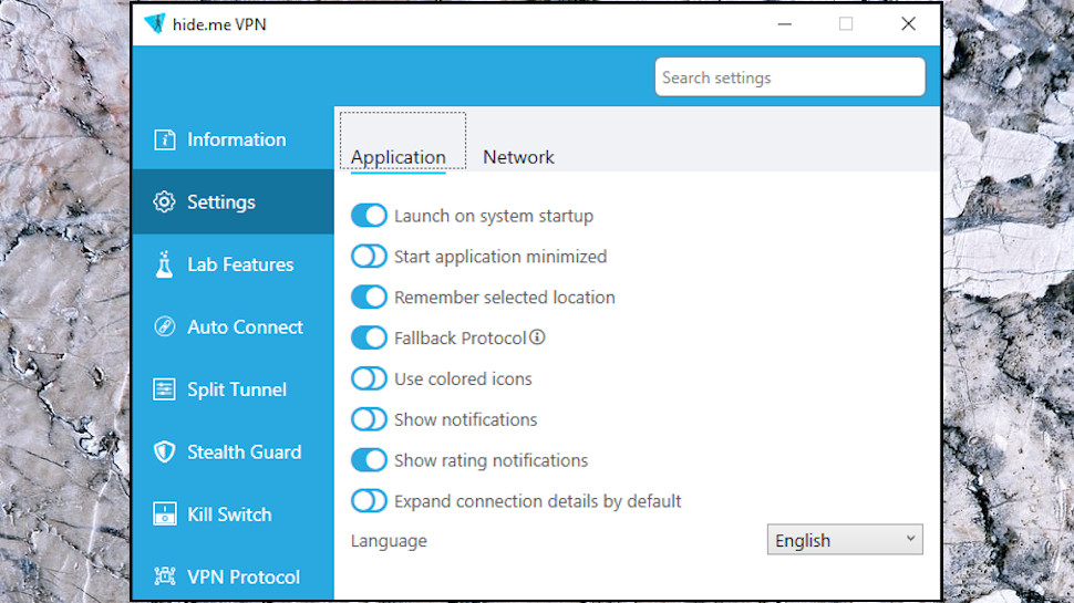 Hide.me Windows Settings