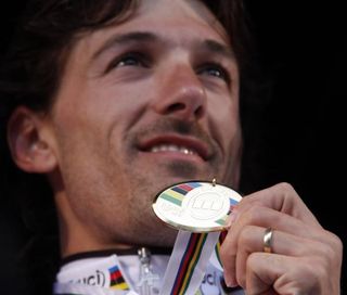 Fabian Cancellara with another gold for his collection.