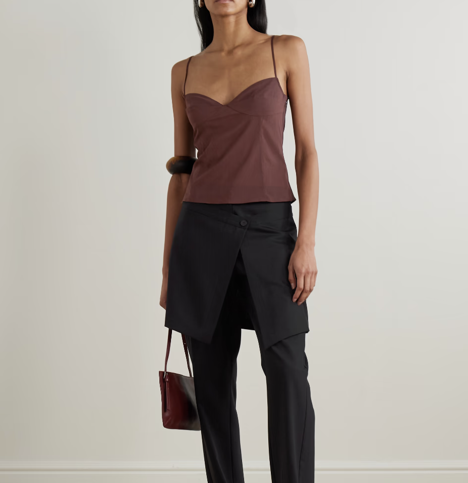 St Agni, Stretch-Silk Organza Camisole