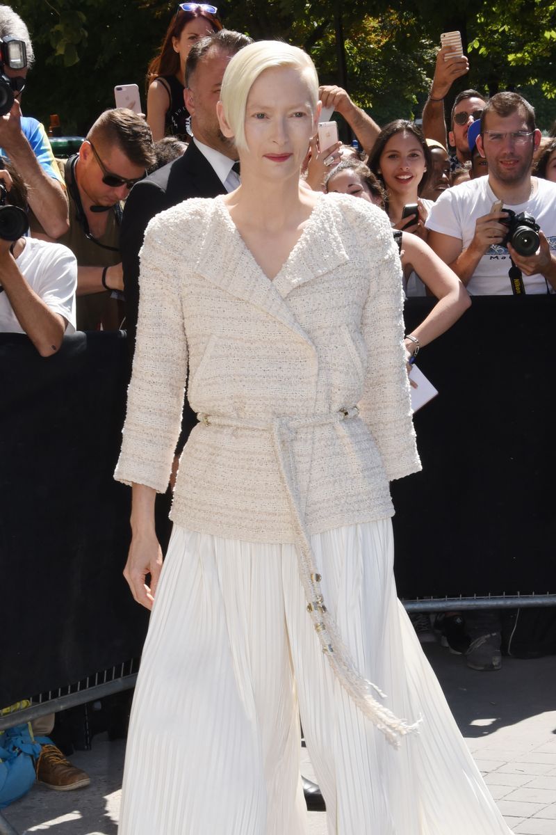 chanel outside arrivals paris fashion week haute couture fallwinter 2017 2018
