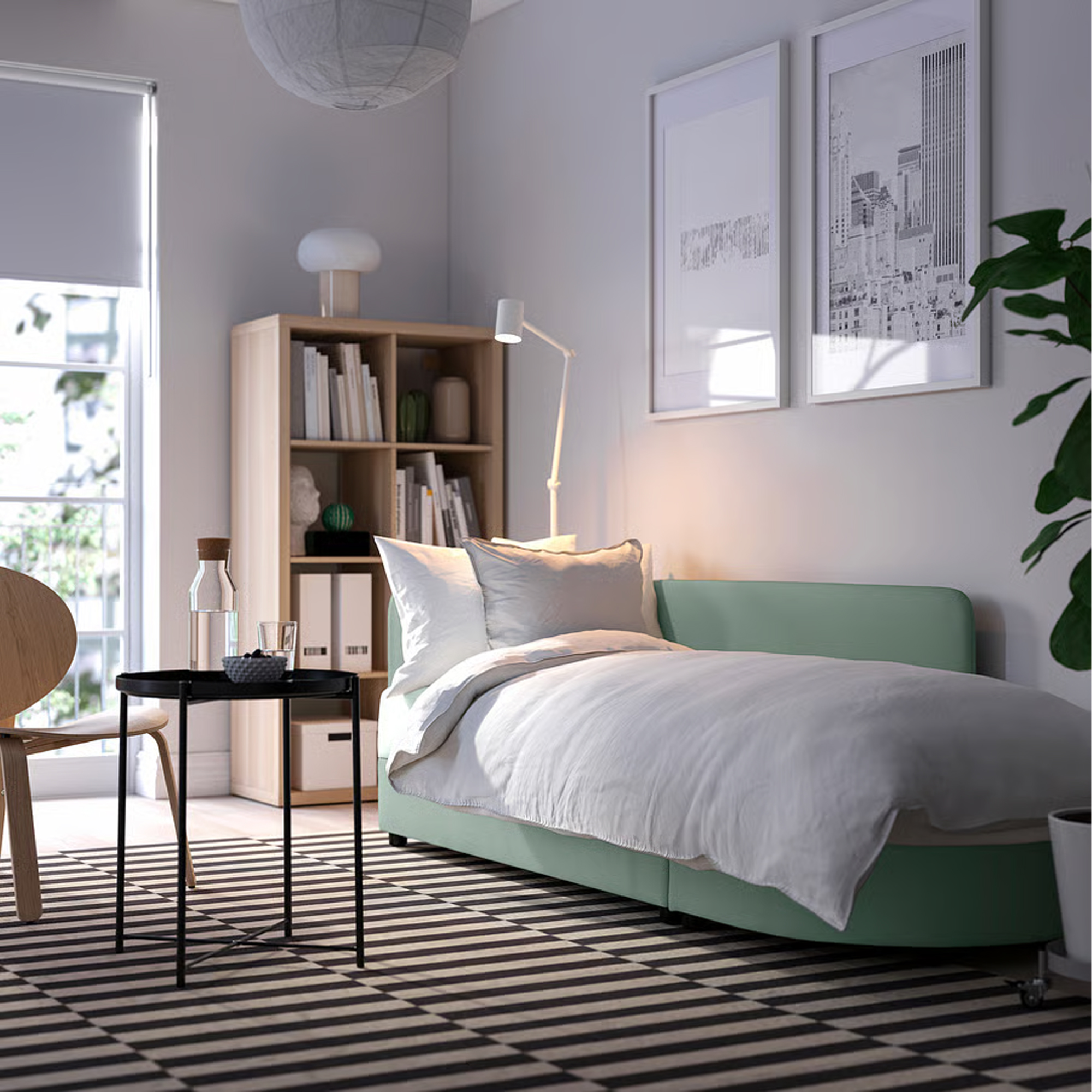 IKEA LINDAKRA sofa bed - sage green