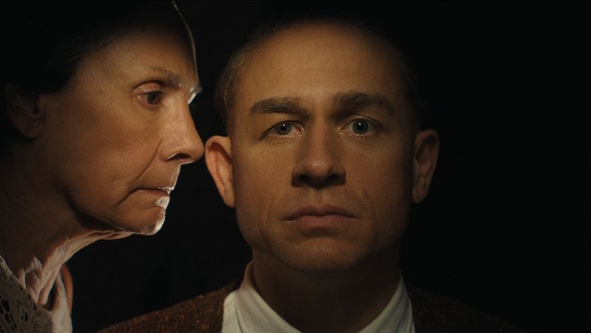 Charlie Hunnam and Laurie Metcalf are shown in a Netflix image for Monster: The Ed Gein Story.