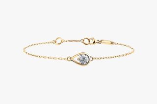 chain bracelet with diamond, gold jewellery