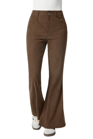 Halara High Waisted Multiple Pockets Corduroy Casual Flare Pants