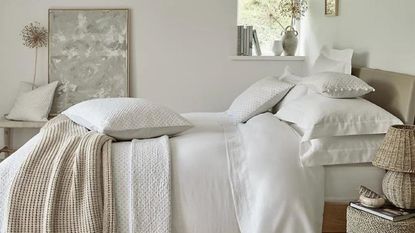 Some of the best bed sheets: Rosalie Bed Linen Collection on a bed.