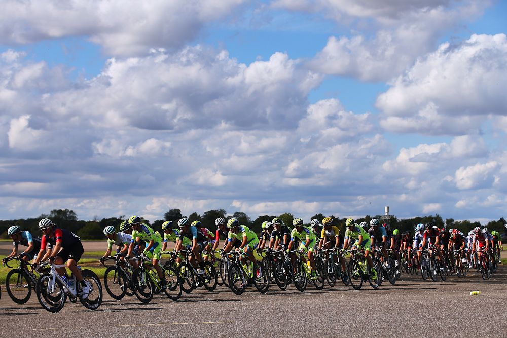The peloton in action during stage 7.