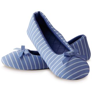 blue coloured slippers