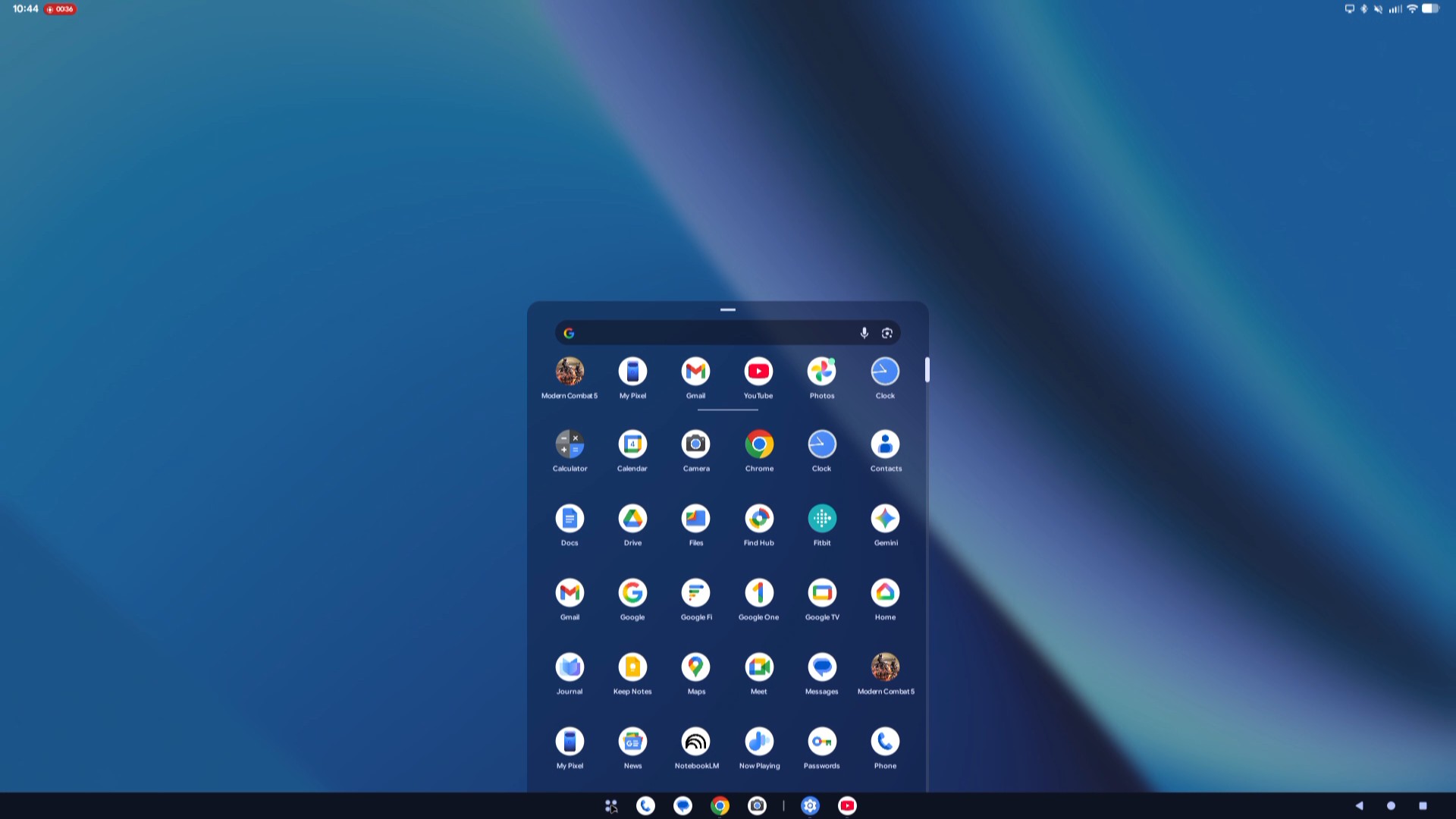 Screenshots showing Pixel 10a desktop mode.