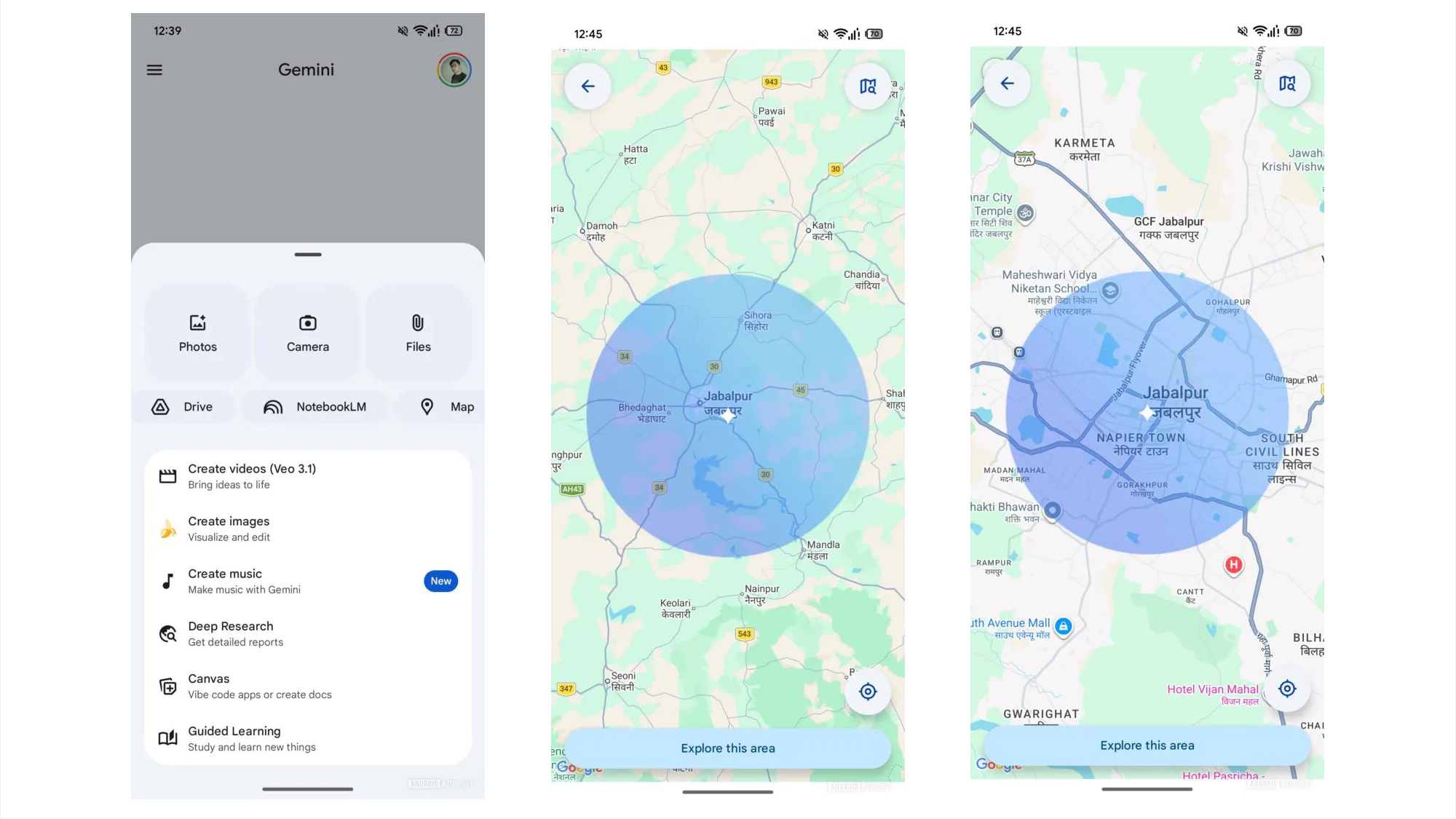 Google Gemini Maps integration