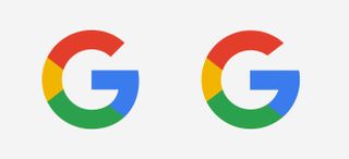 Google's logo and mock up logo