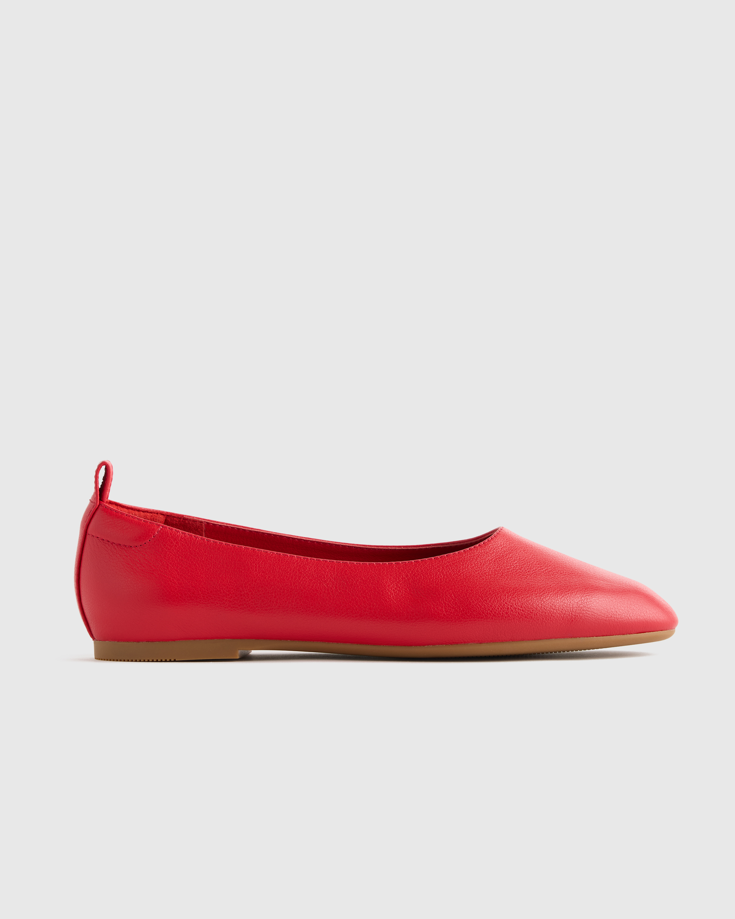 Italian Leather Glove Ballet Flat in Cherry