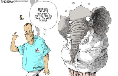 Editorial cartoon U.S. John Boehner GOP