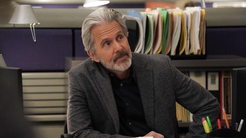 Gary Cole&#039;s Alden Parker seated at this desk in NCIS