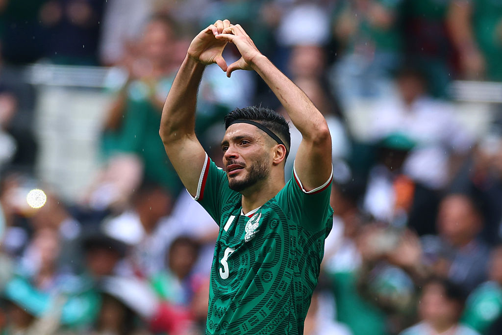 Raul Jimenez was emotional after scoring Mexico's second goal on home turf