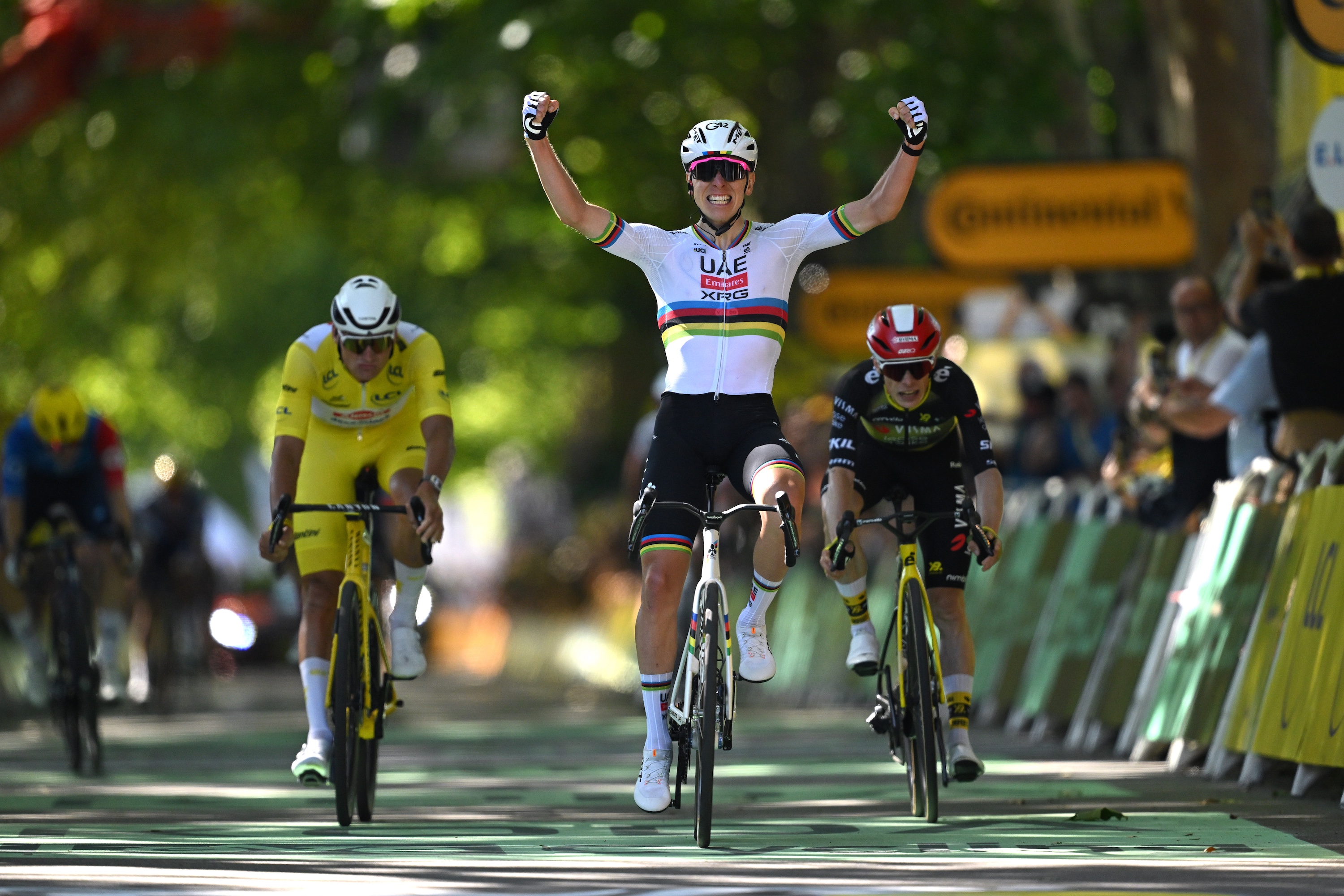 Tadej Pogačar wins stage four of the Tour de France